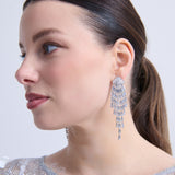 Noir Rhinestone Chandelier Earrings