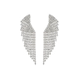 Lumina Rhinestone Fringe Earrings
