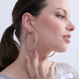 Eternity Gold Plated Twisted Hoop Earrings