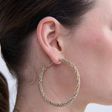 Eternity Gold Plated Twisted Hoop Earrings