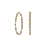 Eternity Gold Plated Twisted Hoop Earrings