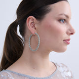 Eternity Sterling Silver Twisted Hoop Earrings