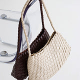 L&S Roselle Woven Shoulder Bag in Brown