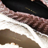 L&S Roselle Woven Shoulder Bag in Brown