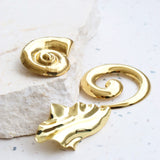 L&S Giana Swirl Gold Plated Brooch