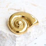 L&S Solenne Shell Gold Plated Brooch