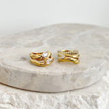 Elodie Oval Crystal 18K Gold Plated Ring (3sizes)