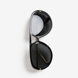 Jacqueline Aviator Sunglasses in Black