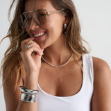 Giselle Clear Grey Aviator Sunglasses