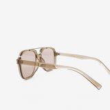 Giselle Clear Grey Aviator Sunglasses