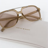Giselle Clear Grey Aviator Sunglasses