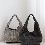 Paris Rhinestone Handbag In Black