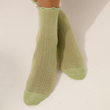 Marshmallow Frill Mesh Socks