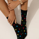 Graphic Love Heart Crew Socks