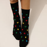 Graphic Love Heart Crew Socks