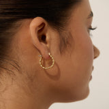 Flat Twist 18K Gold Plated Earrings