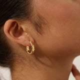 Flat Twist 18K Gold Plated Earrings
