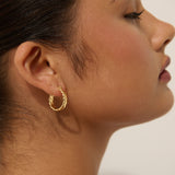 Flat Twist 18K Gold Plated Earrings