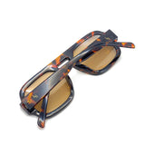 L&S Retro Aviator Sunglasses in Dark Tort