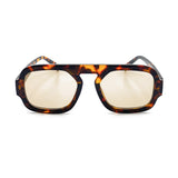 L&S Retro Aviator Sunglasses in Dark Tort