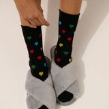 Graphic Love Heart Crew Socks