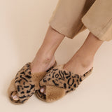 Skylar Fluffy Slippers (4 pairs/pack) - Leopard Multi