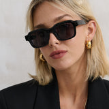 Goutte Angular Sunglasses in Black