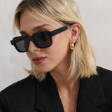 Goutte Angular Sunglasses in Black