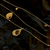 Tiger Eye 18K Gold Plated Necklace