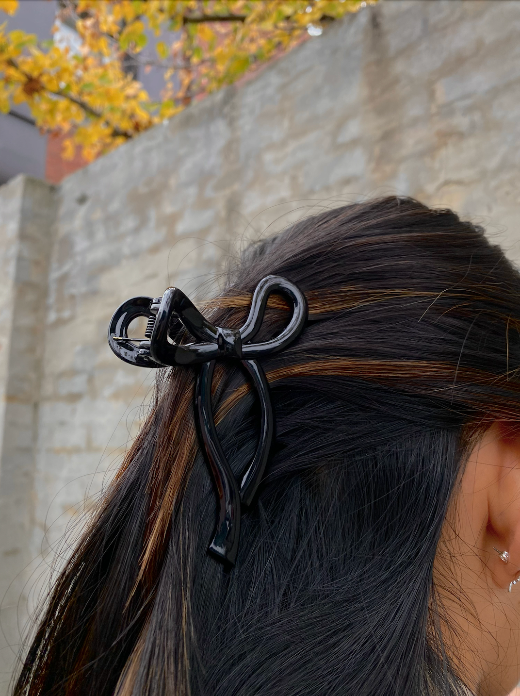 Glossy Bow Claw Clips
