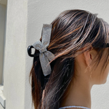 Rhinestone Bow Hair Claw Clip