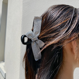 Rhinestone Bow Hair Claw Clip