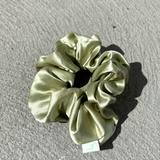 Lustre & Sage Silk Scrunchie in Sage