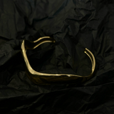 Wavy Slim Adjustable Bangle in Gold