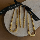 Louise Hammered French Pin in Gold (1pcs)