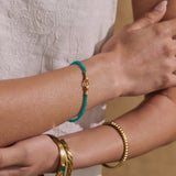 Harry 18K Gold Plated Bracelet in Green