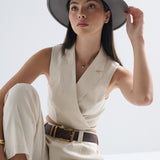 Jenni Velvet Trim Boater Hat