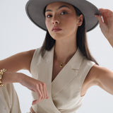 Jenni Velvet Trim Boater Hat