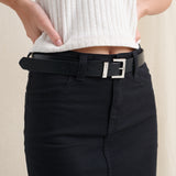 Half Square Basic Belt - Silver