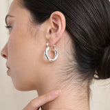 Vanya Sterling Silver Plated Hoop Earrings