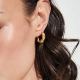 Nugget 18K Gold Plated Hoop Earrings