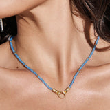 Unity Crystal Beaded Necklace in Blue