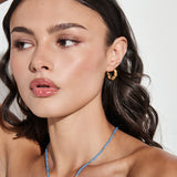 Nugget 18K Gold Plated Hoop Earrings