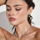 Unity Crystal Beaded Necklace in Blue