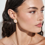 Aina Statement Stud Earrings in Pink