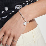 Organic Pearl Sterling Silver Plated Pendant Bracelet