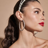 Eternity Sterling Silver Twisted Hoop Earrings