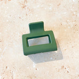 Matte Petite Rectangle Claw Clip in Green