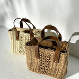 Piccolo Petit Straw Bag in Tan