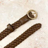 Emma Braided Round Buckle Belt